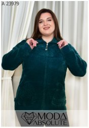 Жіноча кофта з альпаки на змійці з коміром А 23979